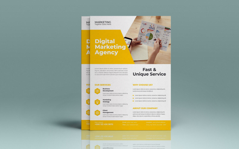 Creative Business Promotion Marketing Flyer vektorové rozložení