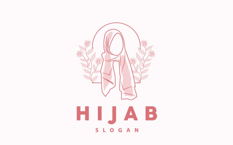 Hijab Logo Fashion Product Vector Version12
