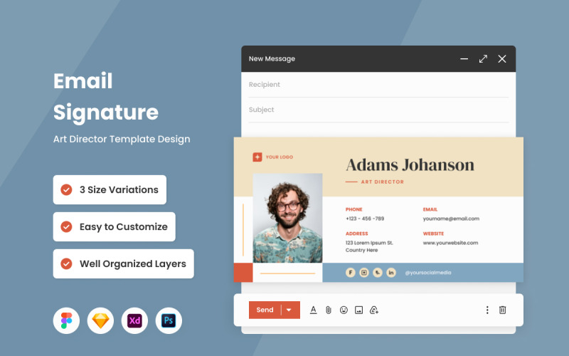 Art Director - Sjabloon voor e-mailhandtekening V3