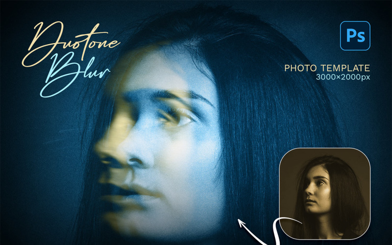 Effet photo flou bichromie
