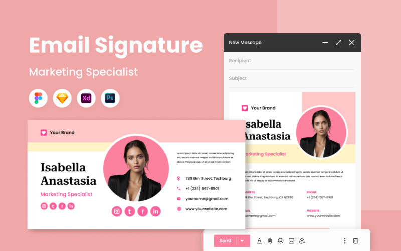 Especialista em Marketing - Modelo de Assinatura de Email V6