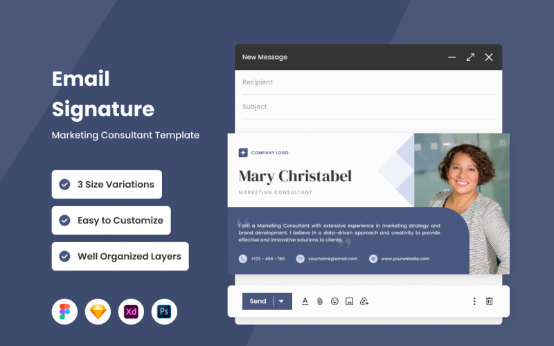 Konsultant ds. marketingu — szablon podpisu e-mail V2