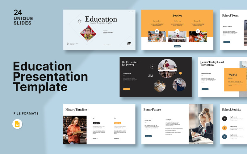 Шаблон презентации Googleslide Smart Education