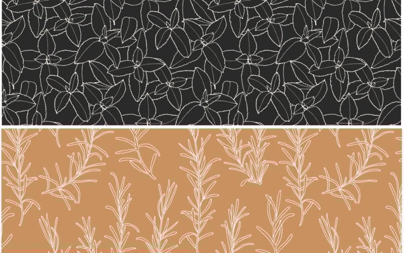 Травы Векторные Узоры Иллюстрации