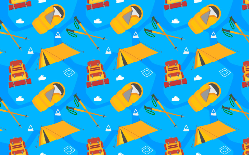 Túrázás vektor varrat nélküli mintát