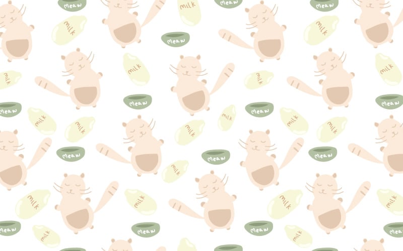 Modello senza cuciture del gatto miao