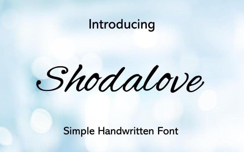 Fonte manuscrita Shodalove