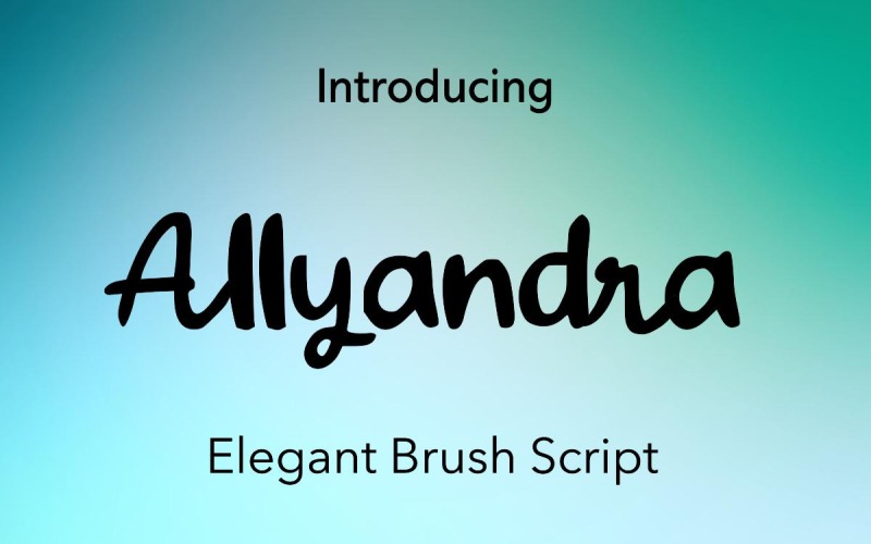 Handgeschriebene Schriftart Allyandra
