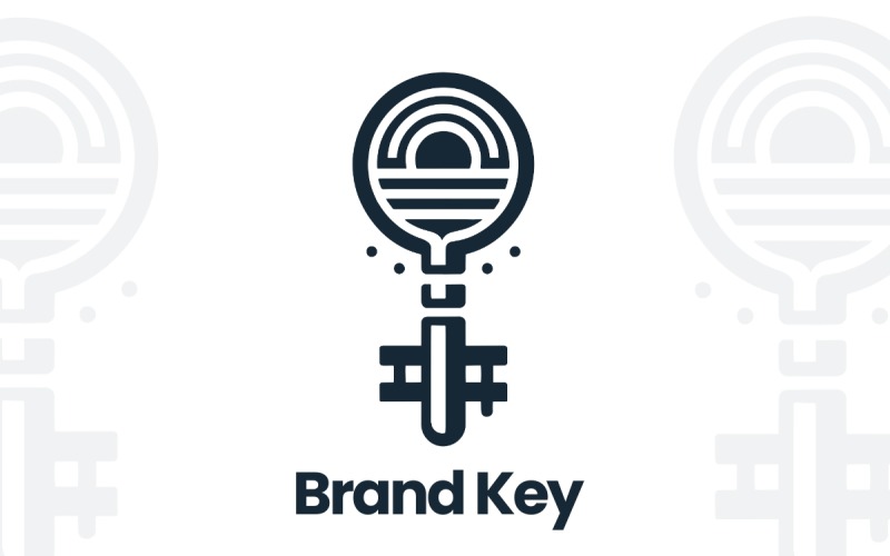Klucz marki nowoczesne logo wektorowe - TemplateMonster