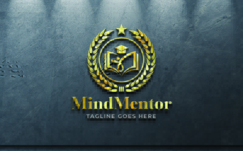 Mind Mentor 教育机构徽标设计模板