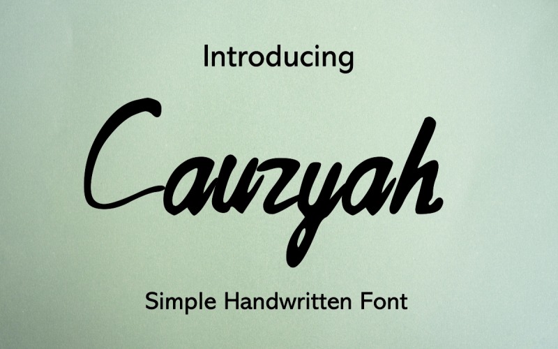 Moderne handgeschriebene Schriftart Cauzyah