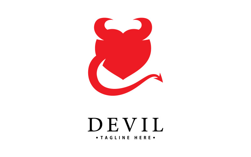 Червоний диявол логотип вектор значок шаблон V 2