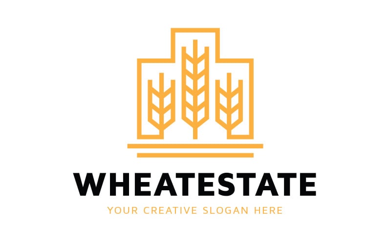 Logo-Designvorlage für Weizenanbau „KOSTENLOS“