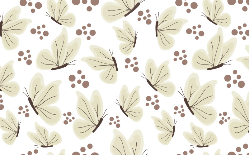 Modèle Sans Couture Papillon Menthe