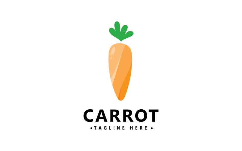 Modelo de design de vetor de ícone de logotipo de cenoura V7