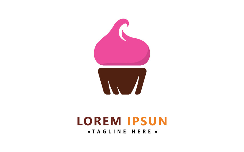 Taart pictogram vector ontwerpsjabloon V2