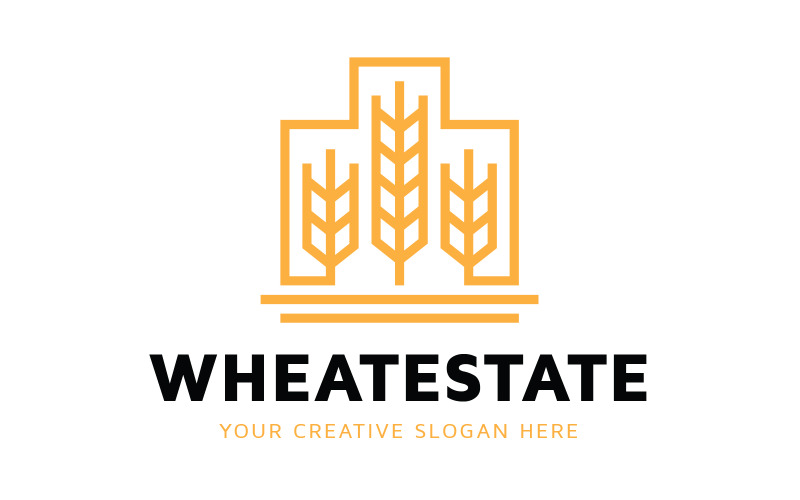Wheat Estate Logo Design Template FREE