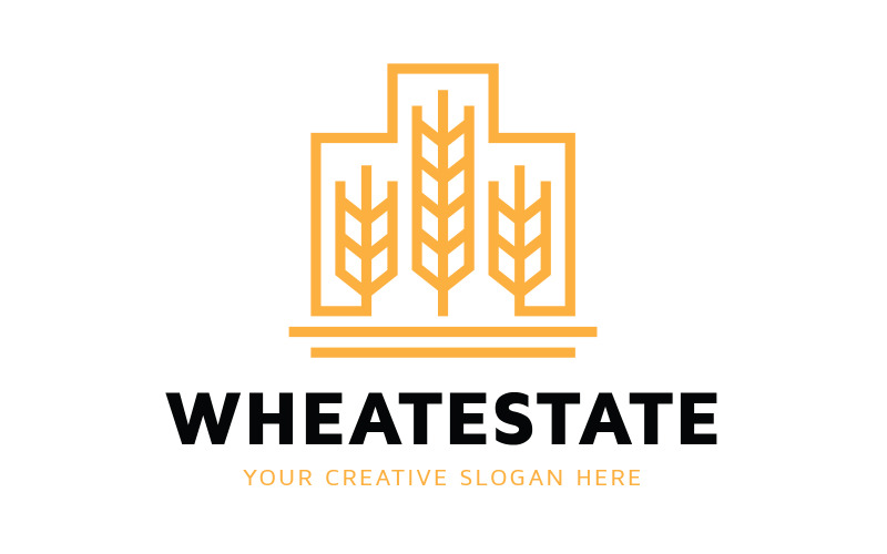 小麦庄园标志设计模板“免费”