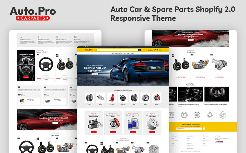 Autopro - 汽车及备件工具多用途 Shopify 2.0 响应式主题