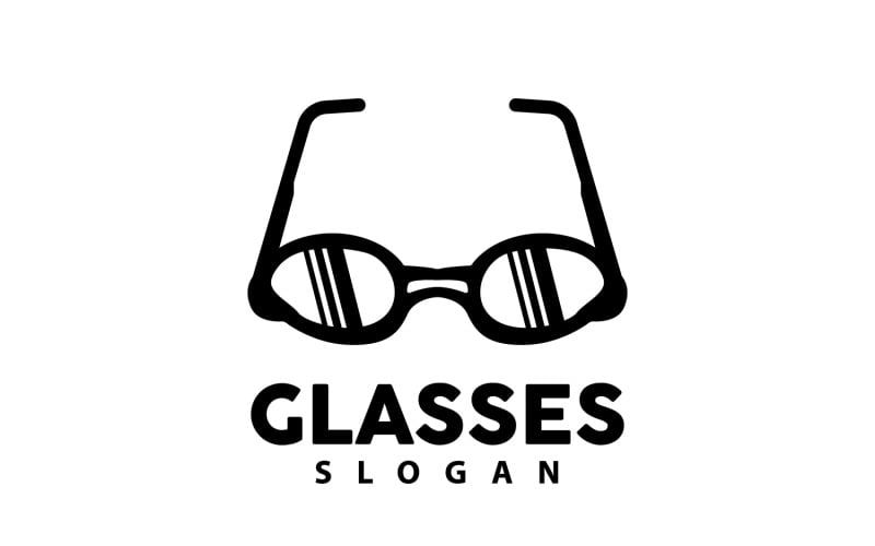 Logotipo De Gafas Vector De Moda Óptica V2