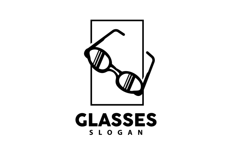 Logotipo De Gafas Vector De Moda Óptica V9