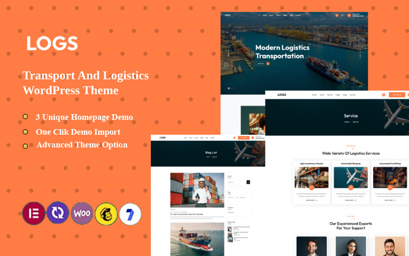 Logs - WordPress-Theme für Transport und Logistik