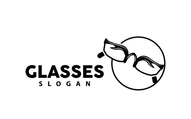 Lunettes Logo Optique Mode Vecteur V13