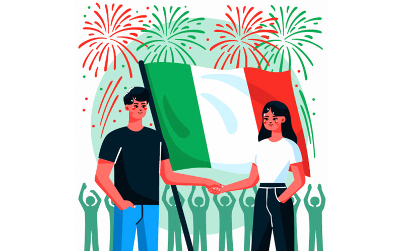 KOSTENLOSE Festa Della Italien Republik Tag Illustration