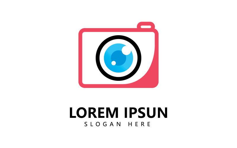 Векторный шаблон логотипа камеры фотографии V1
