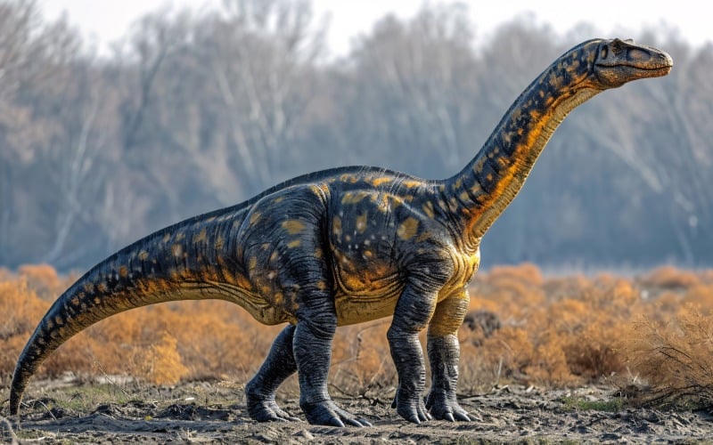 Fotografía realista del dinosaurio Diplodocus 4