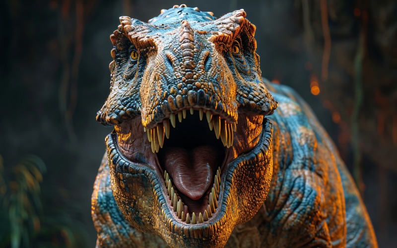 Fotografía realista del dinosaurio Tyrannosaurus Rex 3