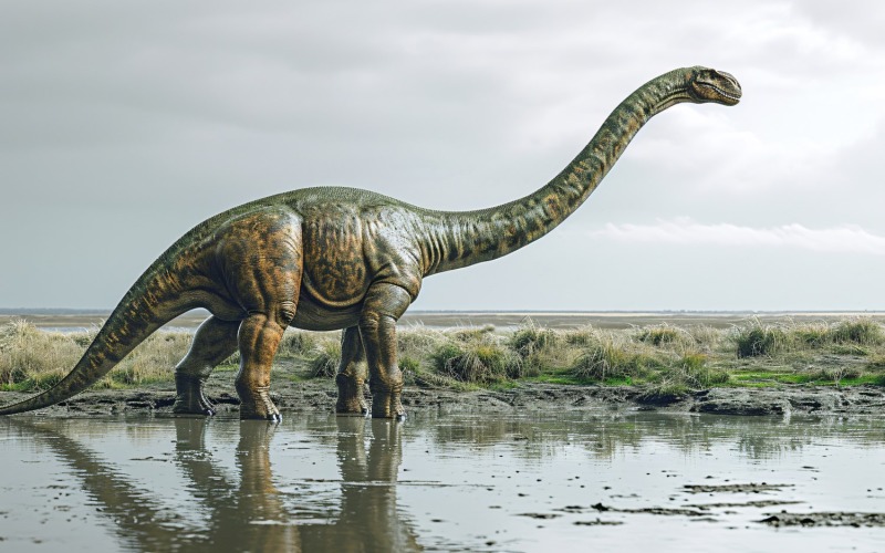 Fotografia realista do dinossauro braquiossauro 3