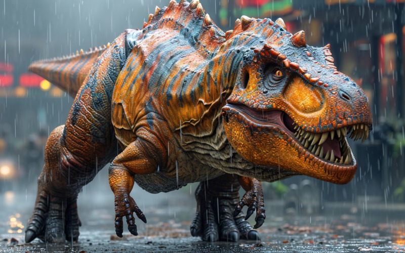 Fotografia realista do dinossauro Carnotaurus 1
