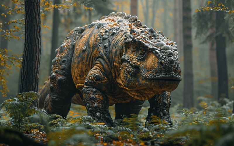 Fotografia realista do dinossauro iguanodon 2