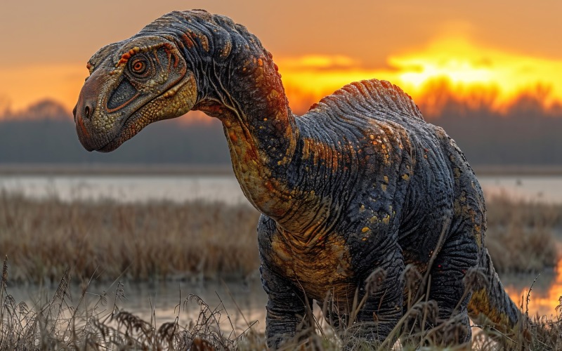 Fotografia realista do dinossauro Parasaurolophus 3