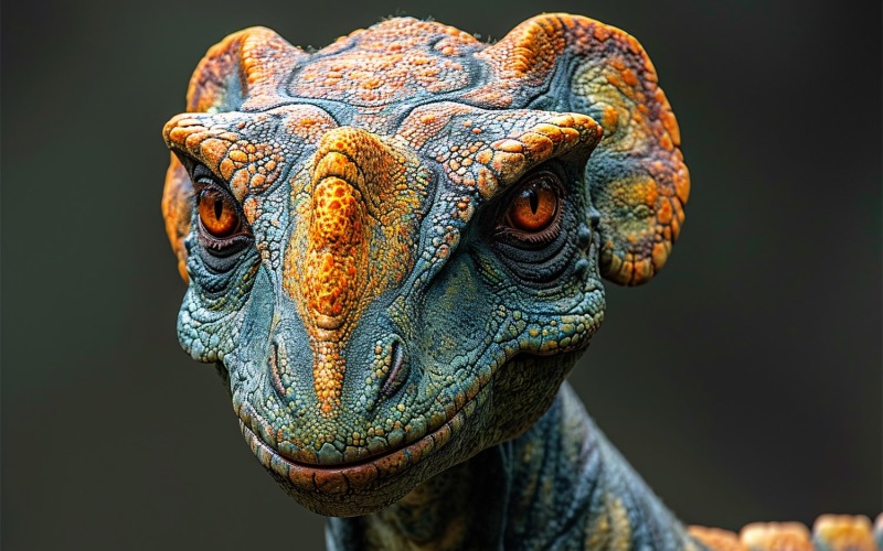 Fotografia realista do dinossauro Parasaurolophus 4