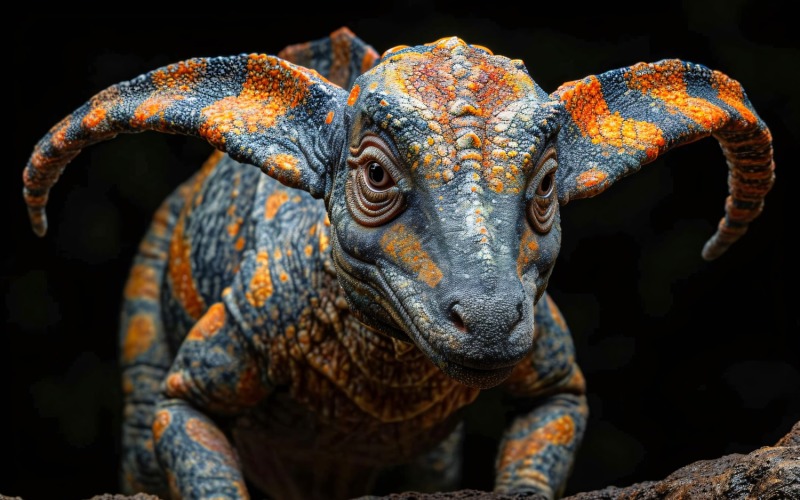 Fotografia realista do dinossauro Parasaurolophus 4.