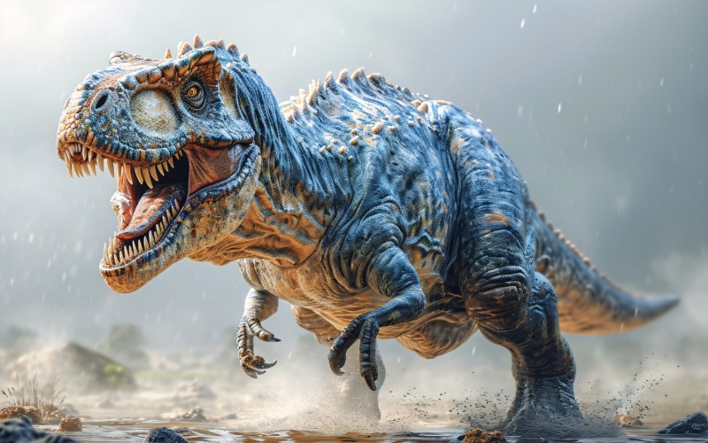 Fotografia realistica del dinosauro Allosaurus 1