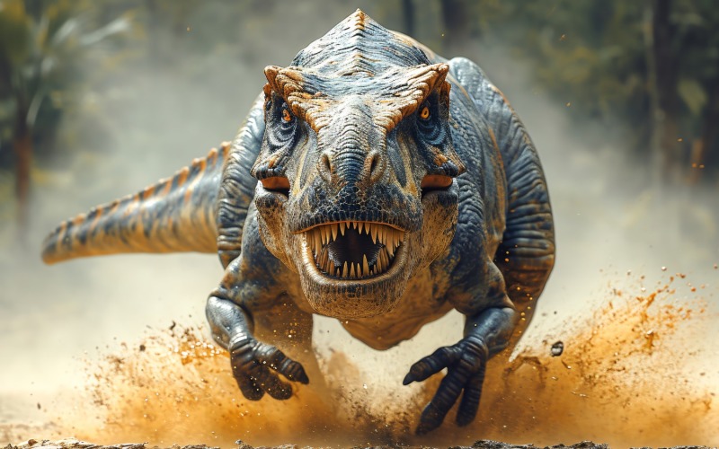 Fotografia realistica del dinosauro Allosaurus 2