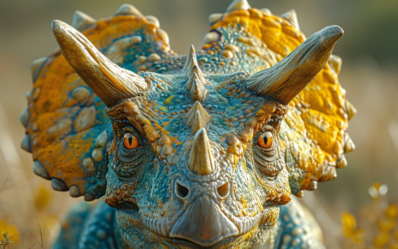 Fotografia realista de dinossauro protoceratops 1