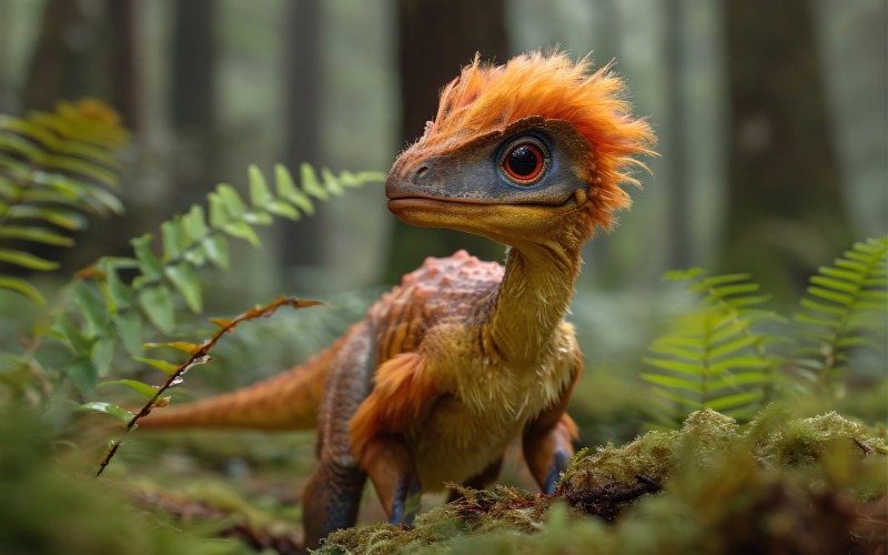 Fotografia realista do dinossauro Deinonychus 3