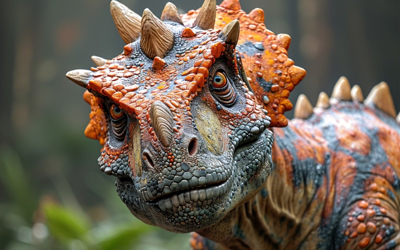Fotografia realistica del dinosauro Pachycephalosaurus 3