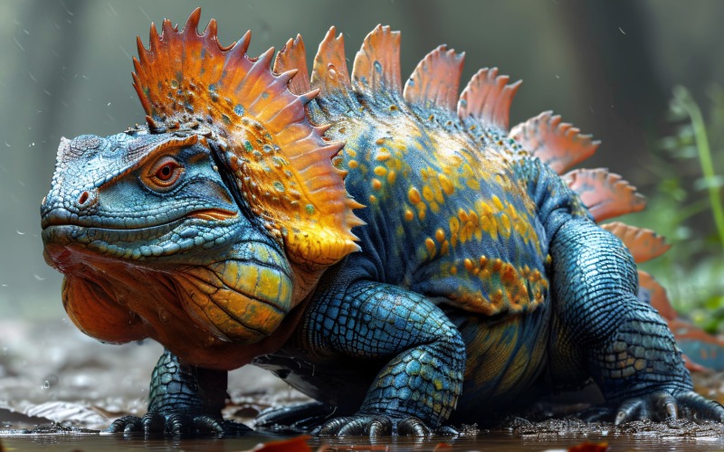 Реалістична фотографія динозавра Dimetrodon 1