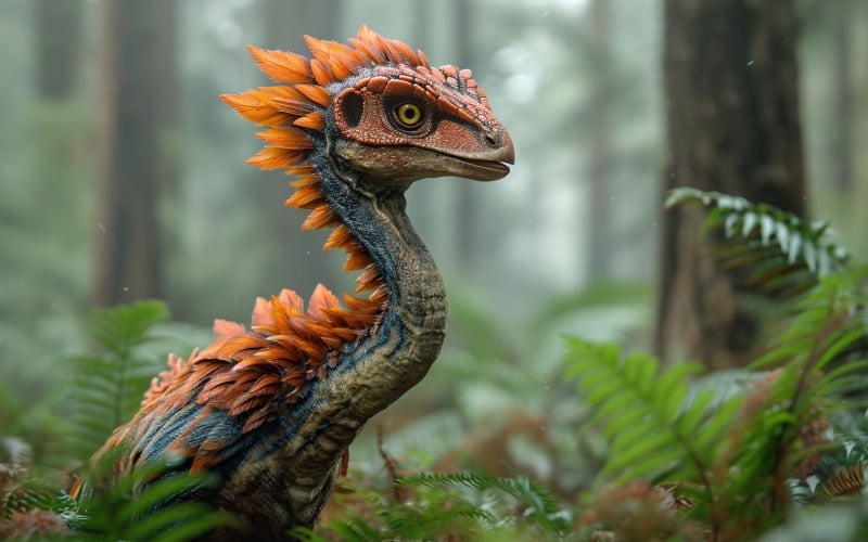 Realistyczna fotografia dinozaura Troodon 4