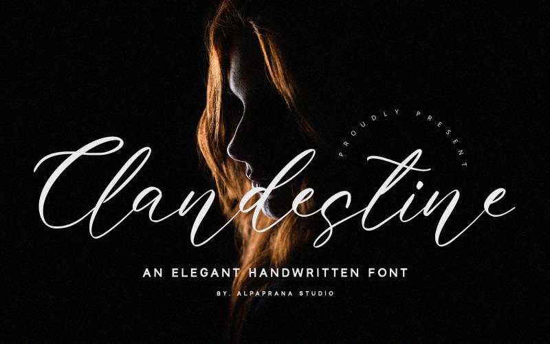 Clandestine - Handgeschriebene Schriftart