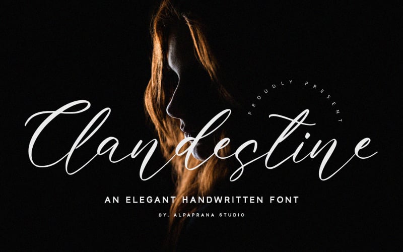 Clandestine - handskrivet teckensnitt