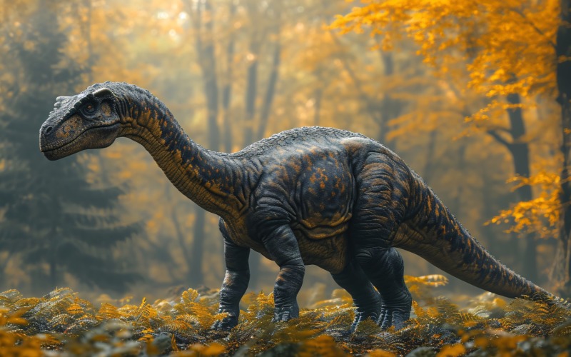 Fotografía realista de dinosaurio Brontosaurio 4