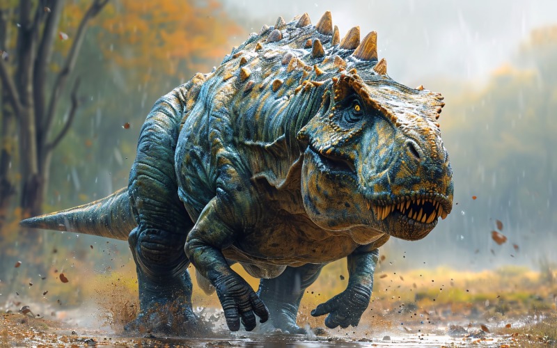 Fotografía realista del dinosaurio Carnotaurus 3.