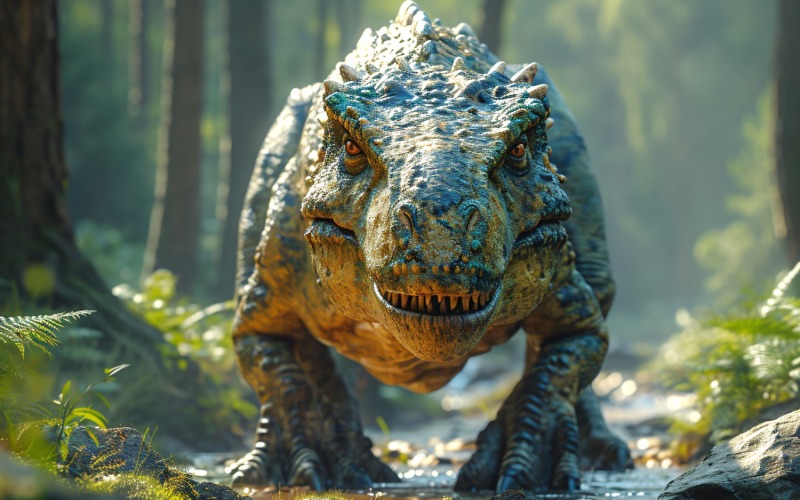 Fotografia realista do dinossauro Carnotaurus 1.