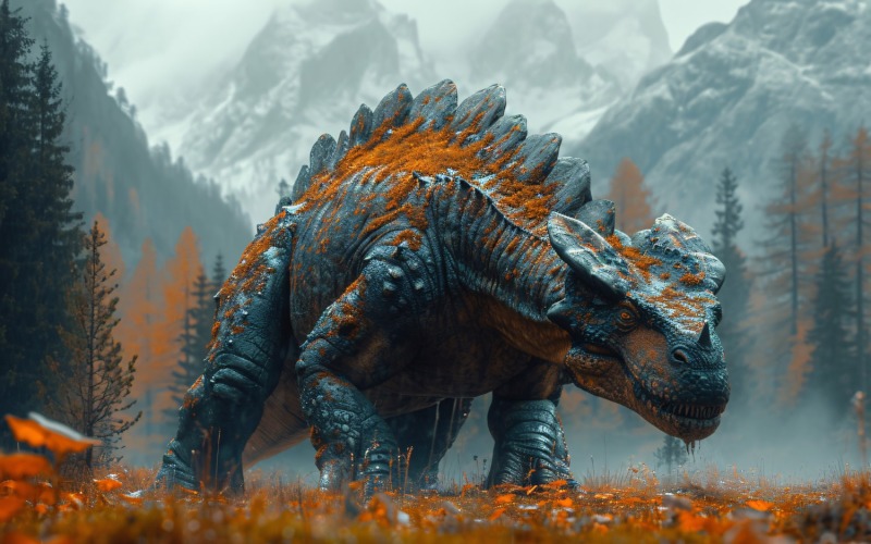 Fotografia realista do dinossauro Sauropelta 1.